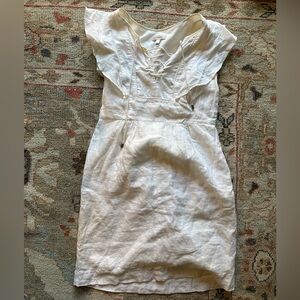 J. Crew White Lace-Up Mini Dress 
Lenin